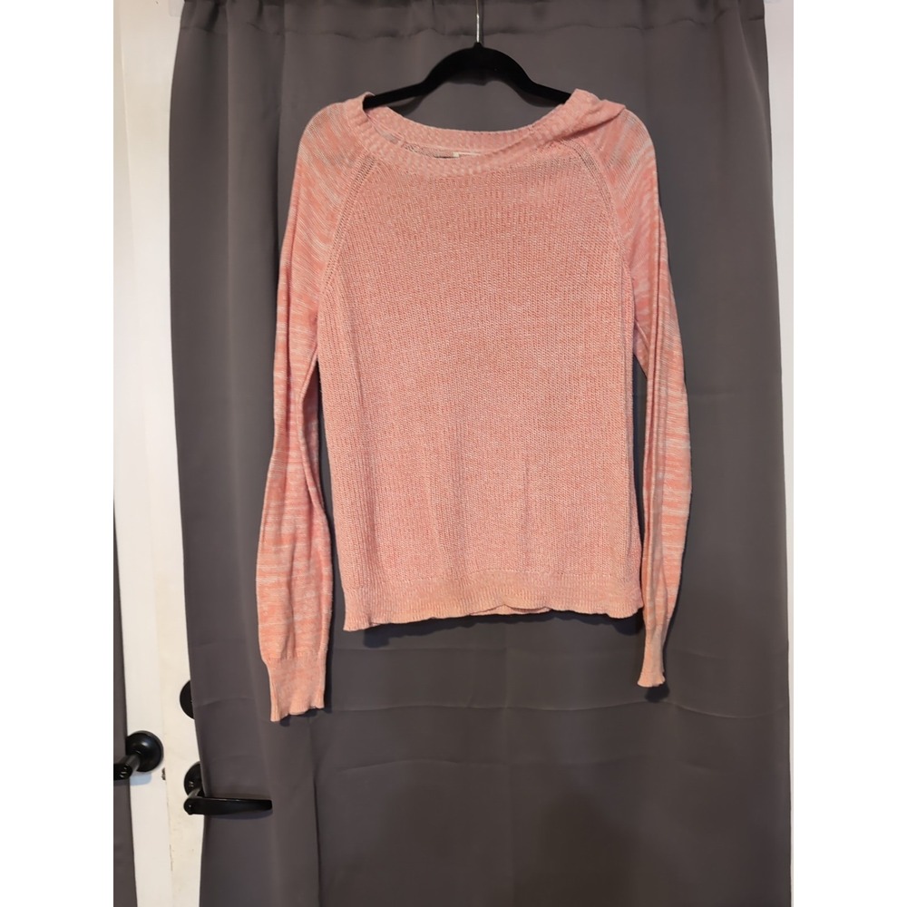Mossimo Supply Coral Pink‎ Marled Sweater, Women's Large Pullover, Long Sleeve